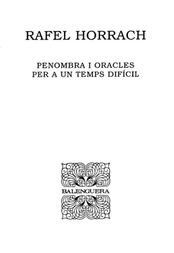 PENOMBRA I ORACLES PER A UN TEMPS DIFÍCIL