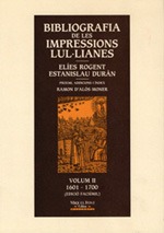 BIBLIOGRAFIA DE LES IMPRESSIONS LUL·LIANES, 2