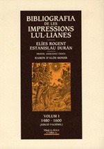 BIBLIOGRAFIA DE LES IMPRESSIONS LUL·LIANES, 1