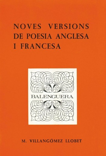 NOVES VERSIONS DE POESIA ANGLESA I FRANCESA
