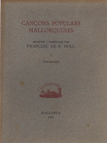 CANÇONS POPULARS MALLORQUINES I
